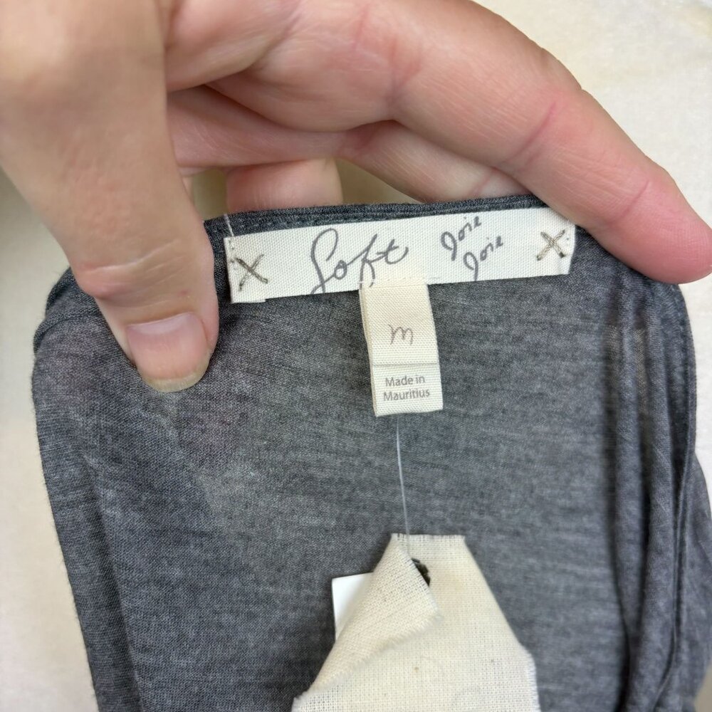 Joie Soft Brooks blouse, size Medium, semisheer, ruched, summer, party, dressy - Picture 6 of 8